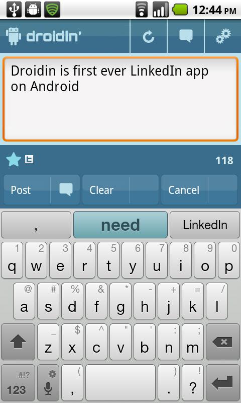 DroidIn Pro Screen 3