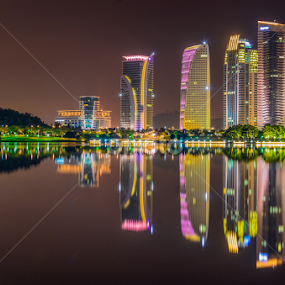 Night View from Pullman Hotel Putrajaya. by Waily Harem - Buildings & Architecture Office Buildings & Hotels