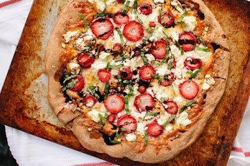 Strawberry, Basil and Balsamic Pizza
