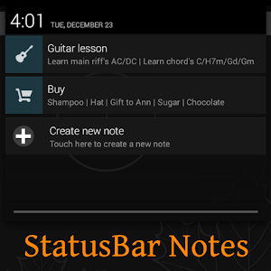 Quick Notes in Statusbar 1.01