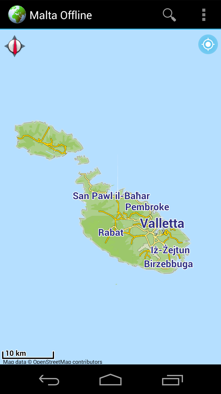 Offline Map Malta Gozo Comino Screen 1