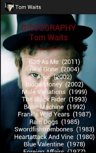 Lyrics of Tom Waits