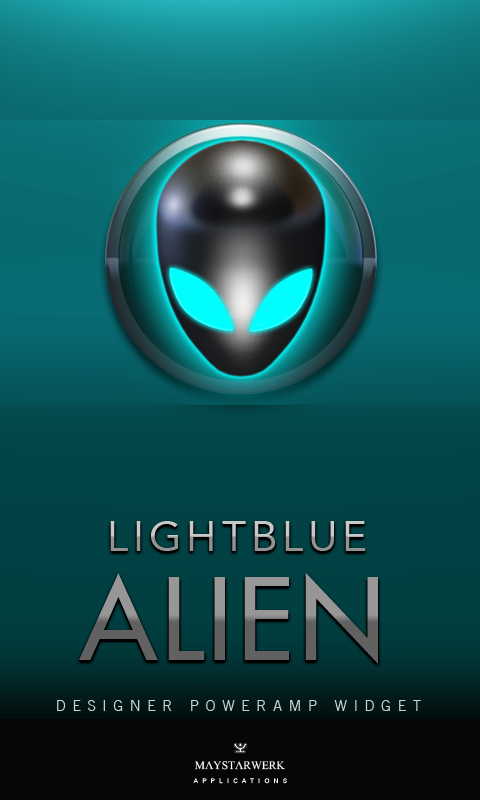 Android application Poweramp Widget Lightblue Alie screenshort