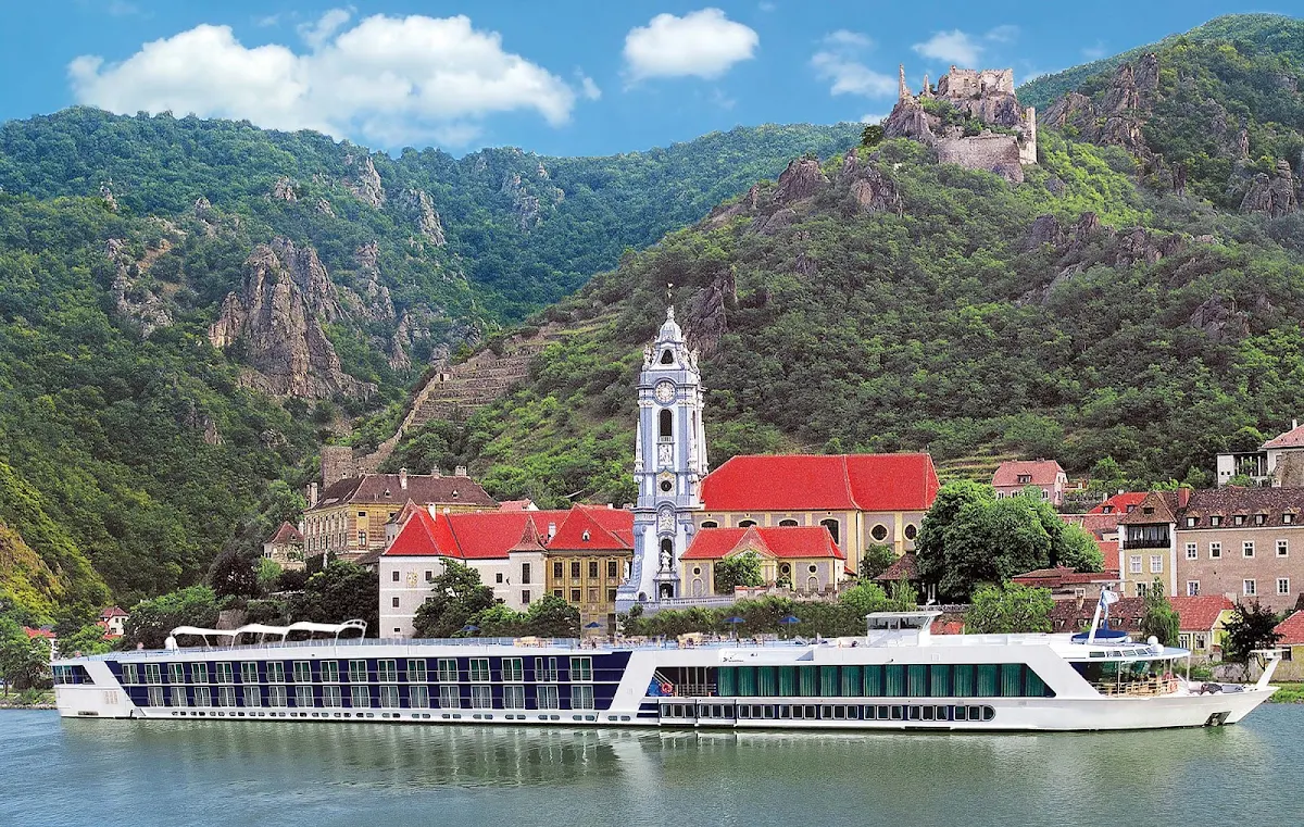 AmaDagio-on-Danube-River-Durnstein-Austria - Sail on AmaDagio to Dürnstein, a picture-perfect  town on the Danube River in Austria. Famed as a wine-growing region, it's one of the most visited destinations in the Wachau region.