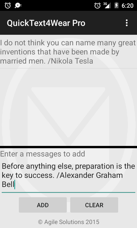 QuickText 4 Wear Pro Screen 2