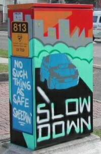 Slow Down Signal Box Mural