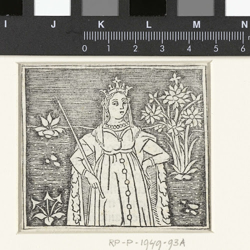 Vrouw met scepter en kroon, anonymous, 1497 Rijksmuseum