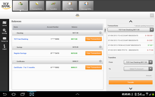 TCF Bank Mobile for Tablet