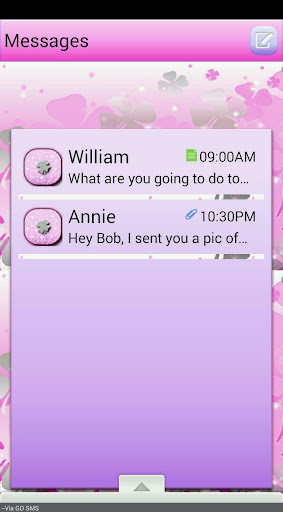 PrettyClover GO SMS THEME