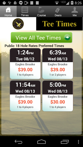 Eagles Brooke Golf Tee Times