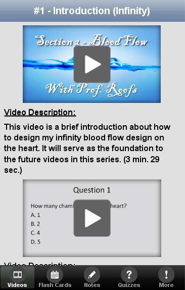 Android application Cardiac Blood Flow screenshort