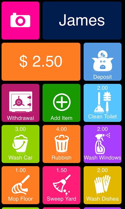 Android application The Kids Money Box screenshort