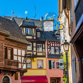 The Streets Of Rudesheim by Charles Wolford II - City,  Street & Park Street Scenes