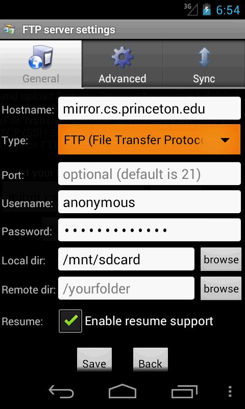    AndFTPPro- screenshot  