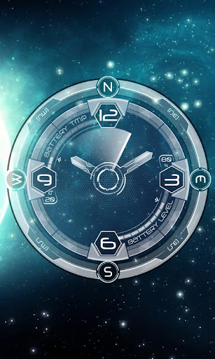 Transparent Clock Galaxy LWP