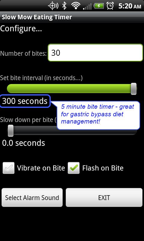 SlowMow Eating Timer Screen 3