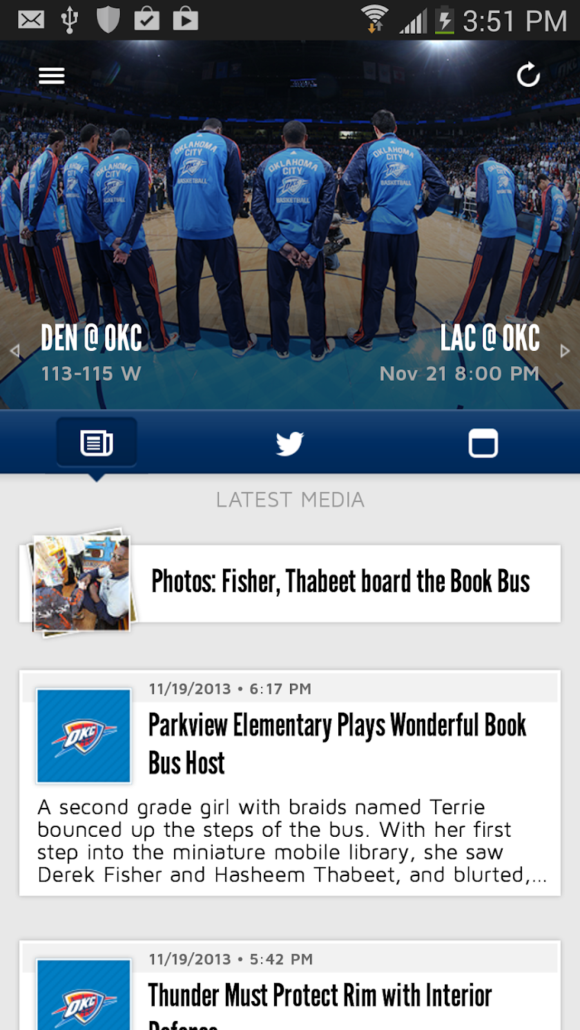 Oklahoma City Thunder Screen 2
