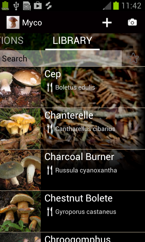 Android application Myco free - Mushroom Guide screenshort