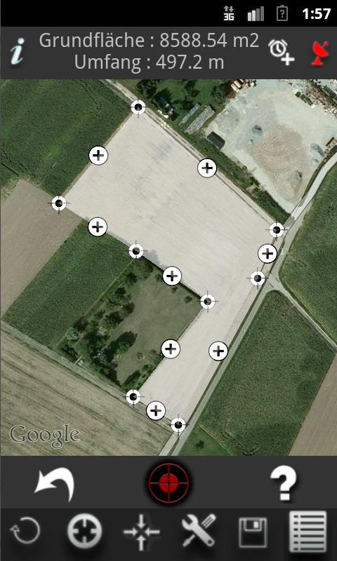 Android application A2+ Area Measurement screenshort