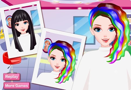 Lastest Rainbow Hair Style Hairdresser APK