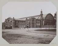 Gezicht op het treinstation van Bremen