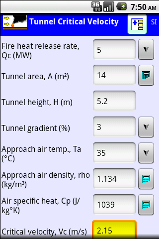 Tunnel critical velocity