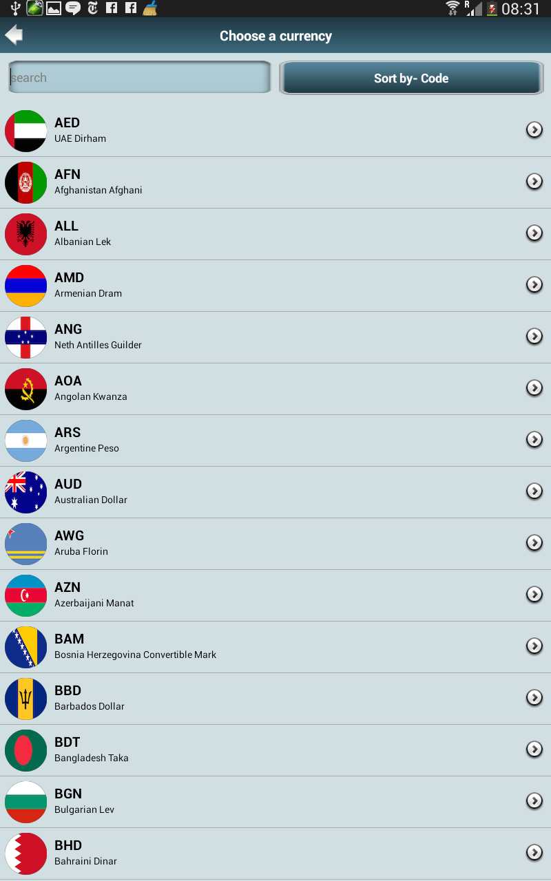 Forex Currency Converter Live Screen 2