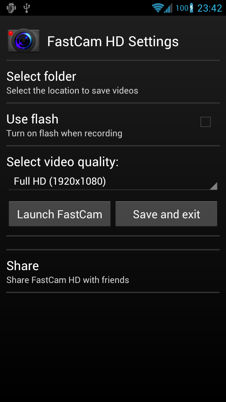 FastCam HD Quick Video Camera Screen 2