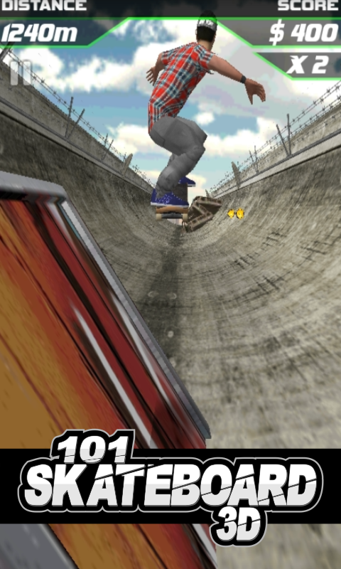 Android application 101 Skateboard Racing 3D screenshort