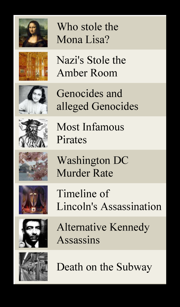 Crime Lists Screen 1