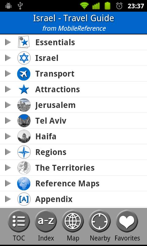 Android application Israel - Travel Guide screenshort