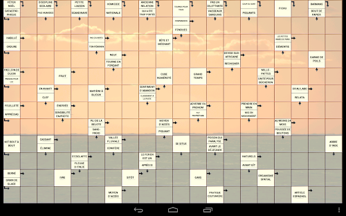 Android application Mots Fleches Ete screenshort