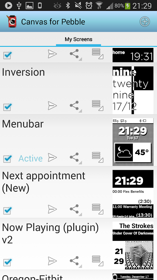Canvas for Pebble - screenshot