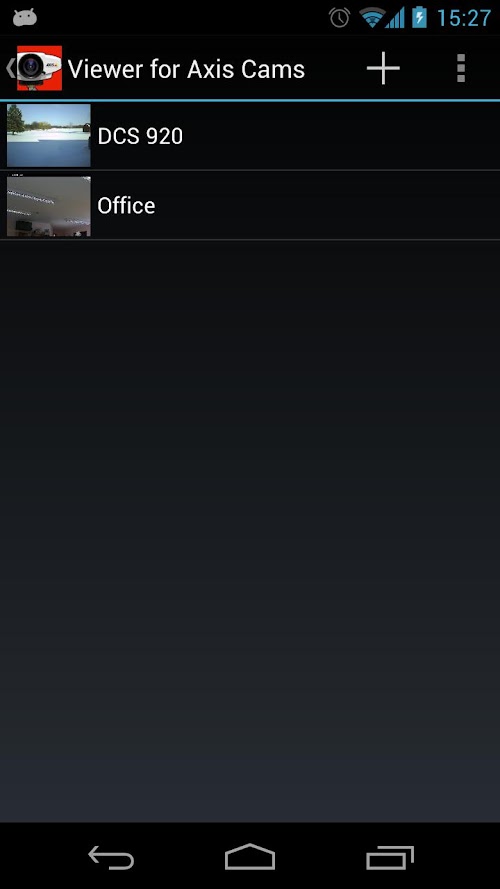 Android application Viewer for Axis Cams screenshort