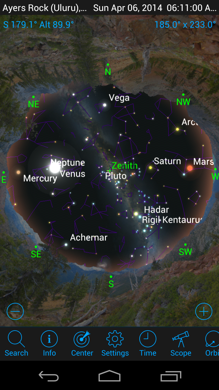 SkySafari 4 Plus: Stargazing Screen 1