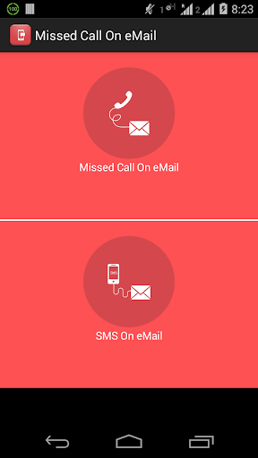 Missed call SMS on eMail