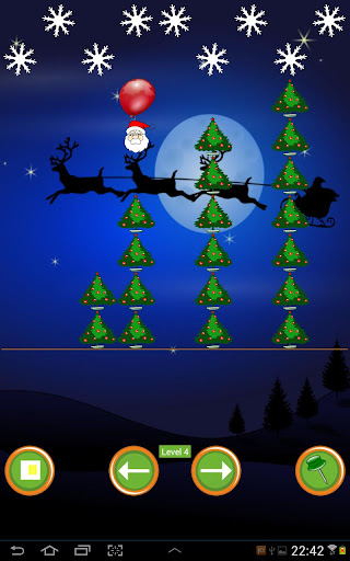 Drop Santa catch xmas trees
