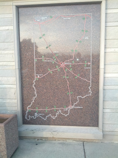 Indiana Stone Map Mural
