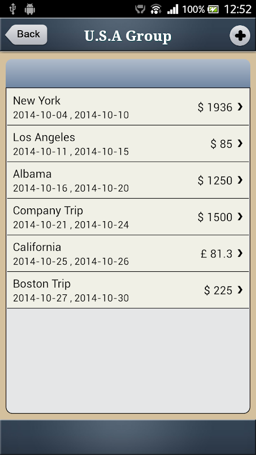 Android application Biz Expense Tracker - Android screenshort