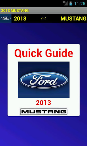 Quick Guide 2013 Ford Mustang