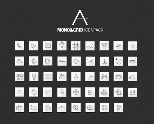 Mono Grid Atom Iconpack