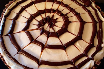 No-Bake Spiderweb Cheesecake