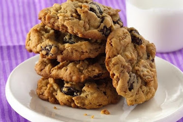 Peanut Butter Raisin Bran Cookies