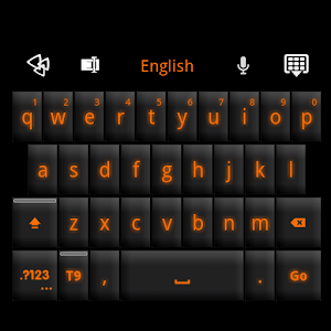 GO Keyboard Black Orange Theme
