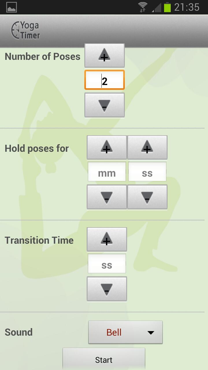Yoga Pose Timer Screen 2