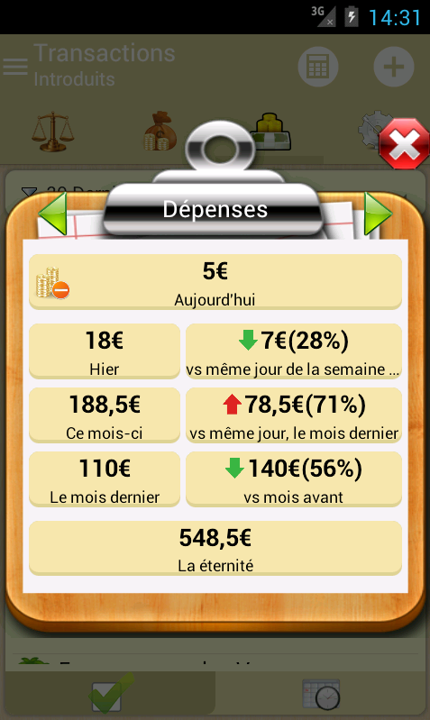Portefeuille - MyMoneyTracker Screen 2