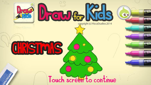 【免費教育App】Draw for Kids, Christmas-APP點子