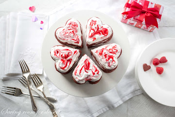 Raspberry & Chocolate Cookie Stack Cakes