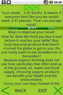 ecoFootprint - screenshot thumbnail