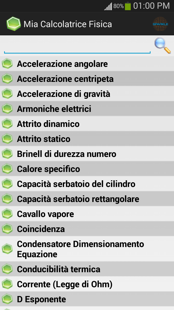 Android application My Physics Calculator screenshort